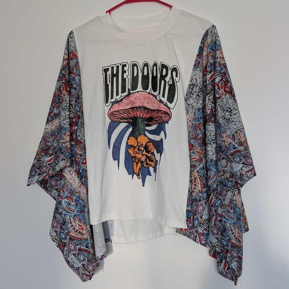 The Doors Custom Graphic Tee Poncho